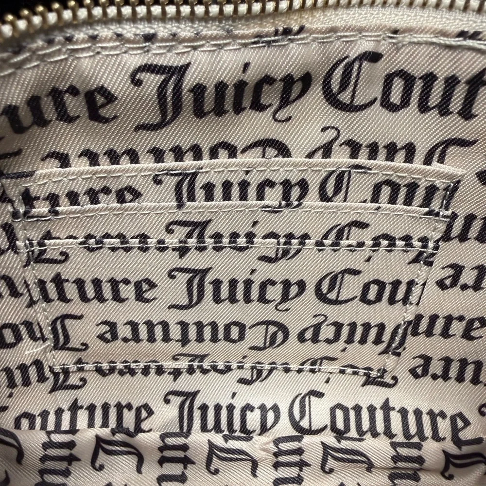 NWT 👑 🤍🖤Juicy Couture Royal Crown Mini Bag | Black Velour Rhinestone Y2K Purse - Picture 8 of 9